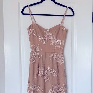 Dress the Population Blush Floral Gown